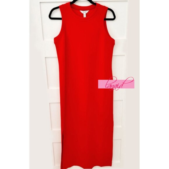 Spanx AirEssentials Sleeveless Maxi Red Long Side Slits Ultra-Soft Sundress 2X - Picture 10 of 14